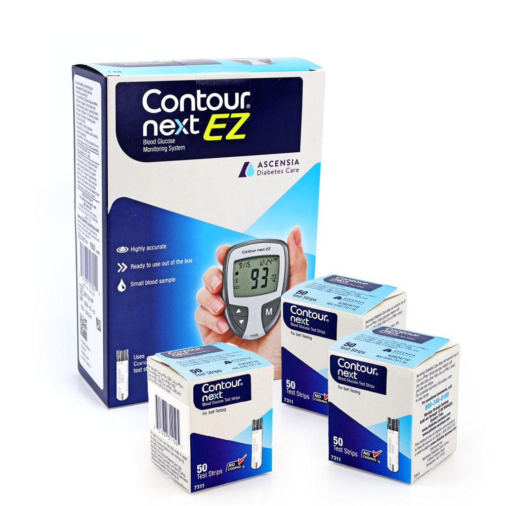Free Contour NEXT EZ Glucose Meter Kit w/Purchase of 150 Test Strips