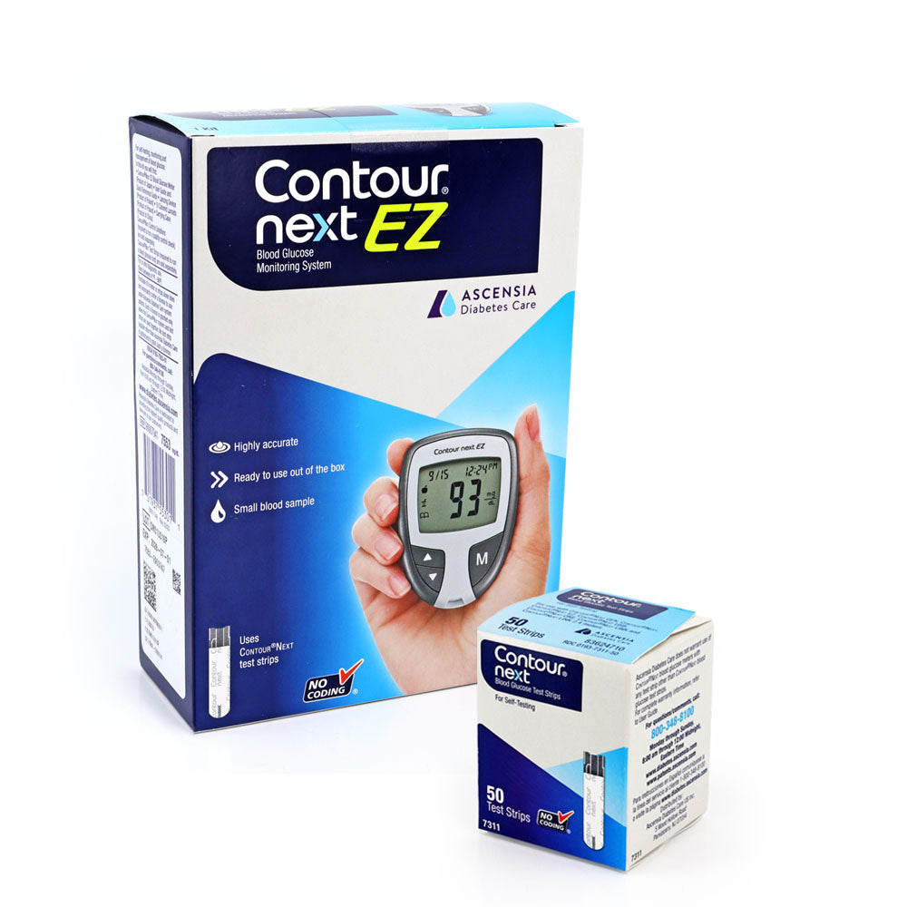Contour Next EZ Glucose Meter Kit w/ 50 Test Strips