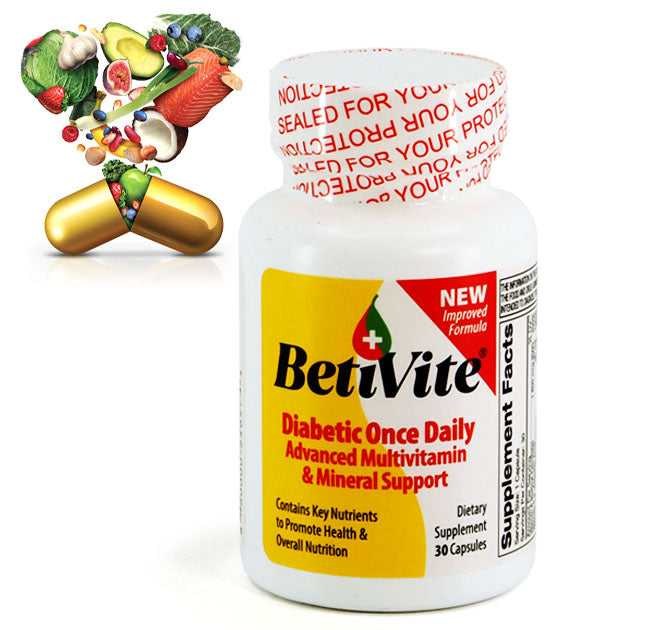 BetiVite Once Daily Diabetic Multivitamin & Mineral Support 30ct