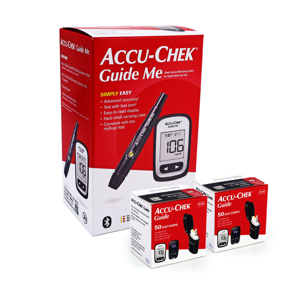 Accu-Chek Guide Me Meter Combo (Meter & 100 Test Strips)