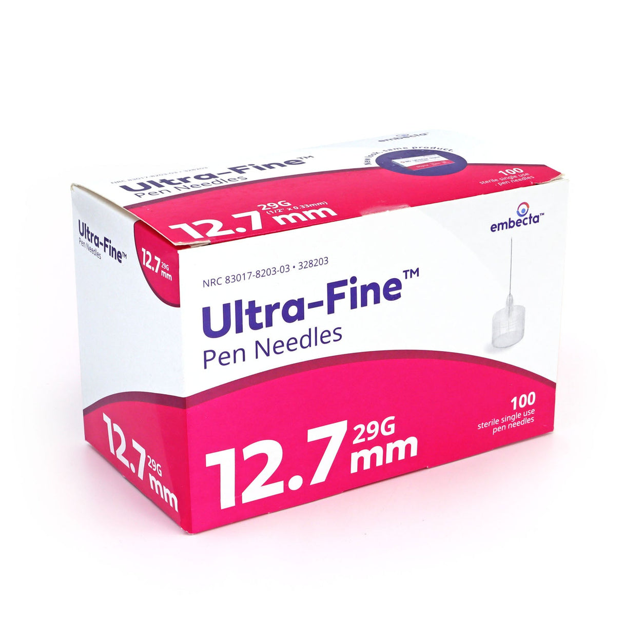 Embecta Ultra-Fine Pen Needles - 29G 12.7mm (1/2" x 0.33mm) 100/BX