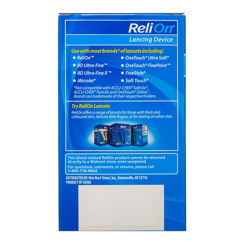 Relion Lancing Device - Backside