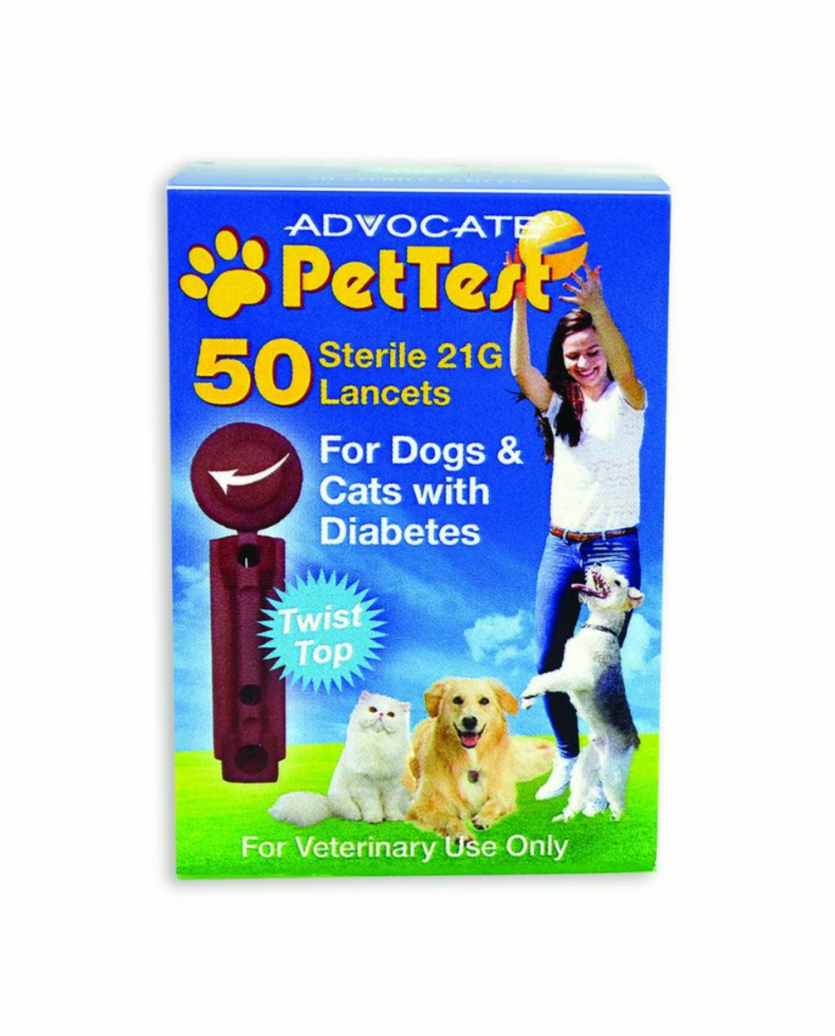 Advocate PetTest Twist-Top Lancets 21G