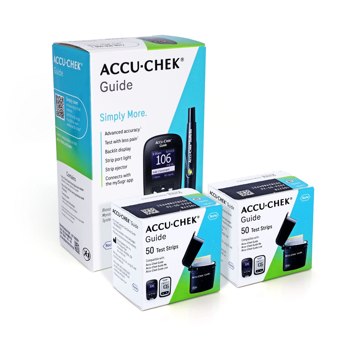 Accu-Chek Guide Me Meter Combo (Meter & 100 Test Strips)