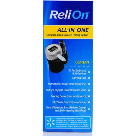 Relion Testing ReliOn ALL-IN-ONE Blood Glucose Testing System – Diabetic Overstock