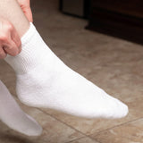 Diabetic Ankle Socks - White