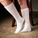 Diabetic Non Slip Socks White