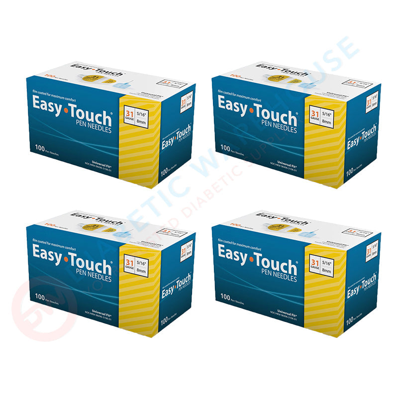 EasyTouch Pen Needles - 31G 8mm - 100/bx - Pack of 4