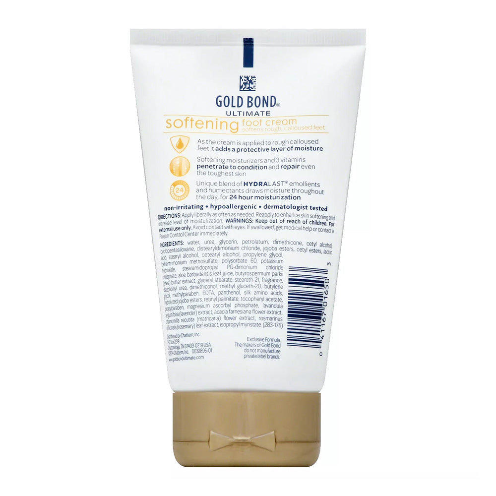 Gold Bond Ultimate Softening Foot Cream Back Side