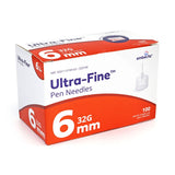 Embecta Ultra-Fine  Pen Needles - 32G 6mm (1/4" x 0.23mm) 100/BX