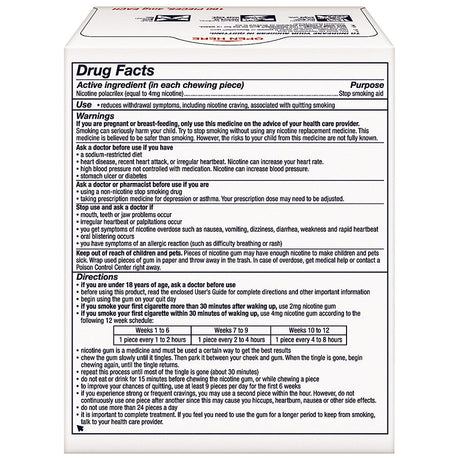 Nicorette Gum - 4mg - Original directions