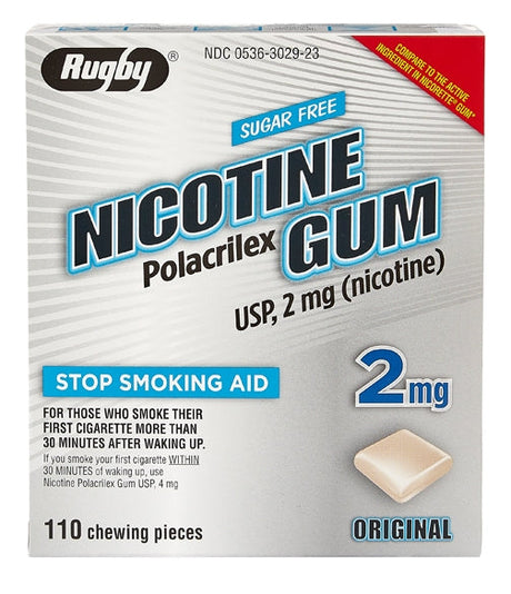 Rugby Nicotine Polacrilex Gum, 2 MG,