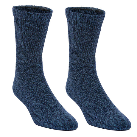 Soft Twisted Yarn Diabetic Crew Socks - Ocean Blue