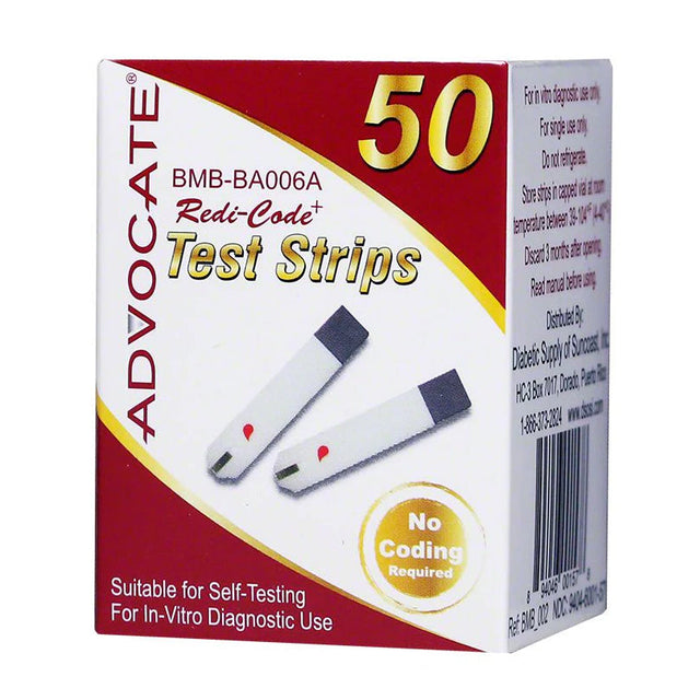 Advocate Redi-Code Plus Test Strips 50ct