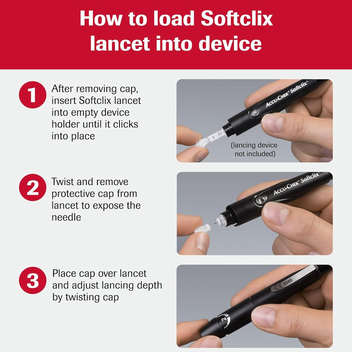 How to load a SoftClix lancet into SoftClix lancing device.