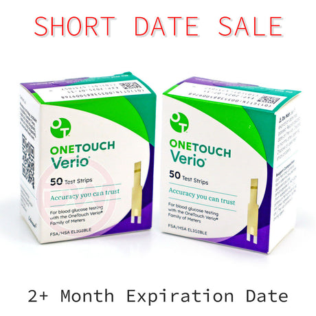 OneTouch Verio Test Strips 100ct - Short Dated - 2 Months