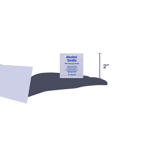 ReliOn Alcohol Swab Size