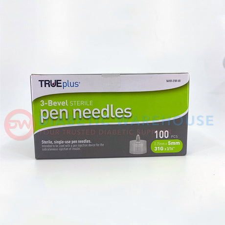 TRUEplus Pen Needles - 31G 5mm 100/bx